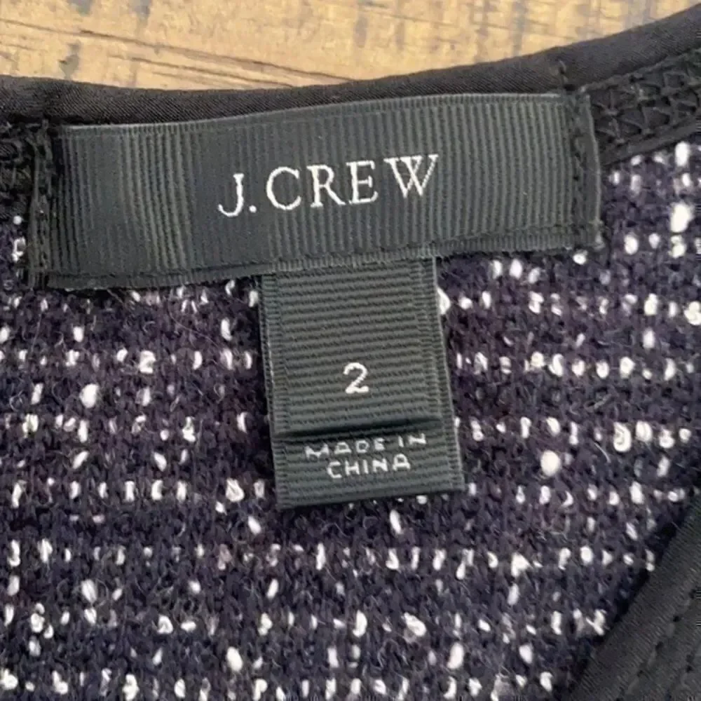 J. Crew twill sleeveless wool blend dress size 2